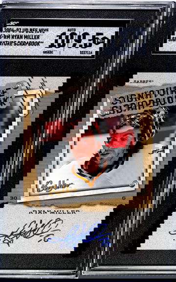 2007 ud been hive ryan miller signature scrapbook sgc 9.5 auto 10