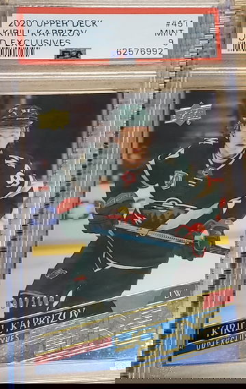 2020 Upper Deck Kirill Kaprizov UD Exclusives Young Guns Rookie PSA 9