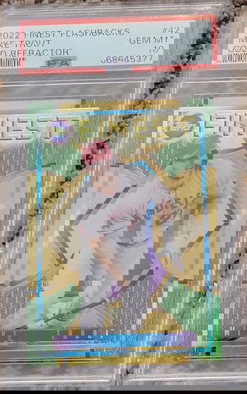 2022 Finest Flashbacks Mike Trout Gold Refractor PSA 10