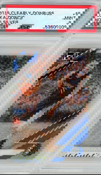 2019 Clearly Donruss Luka Doncic Holo Silver #'d 05/10 PSA 9 MINT Dallas Mavericks