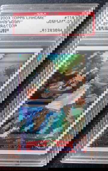 2003 Topps Chrome Refractor Chris Bosh Rookie Rookie RC PSA 10 (Shipping from Australia, around 3-4 weeks to the US)