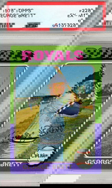 1975 TOPPS GEORGE BRETT #228 KANSAS CITY ROYALS PSA 6 EX-MT