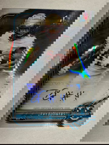 2022 Bowman U Football Zay Flowers Chrome Autograph 