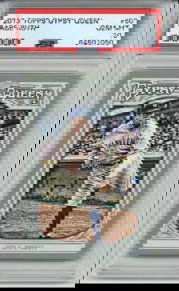 2013 TOPPS GYPSY QUEEN BABE RUTH BASEBALL CARD NEW YORK YANKEES PSA 10