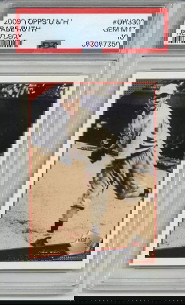 2009 TOPPS UPDATES & HIGHLIGHTS BABE RUTH CARD BOSTON RED SOX PSA 10 LOW POP