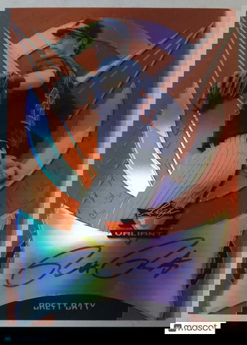 BRETT BATY 2019 Leaf Valiant On-Card AUTO ORANGE Parallel #28/35 New York Mets