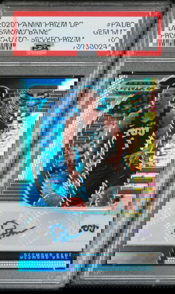 2020-21 Prizm Draft DESMOND BANE Silver Prizm Auto Rookie RC PSA 10 Gem Mint