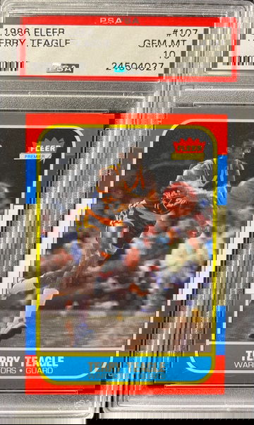 1986 Fleer Basketball #107 Terry Teagle PSA 10 GEM MINT