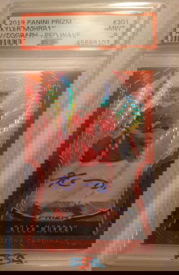 Kyler Murray #'D /149 RC 2019 Panini Prizm Autograph Red Wave PSA 9 Auto Rookie