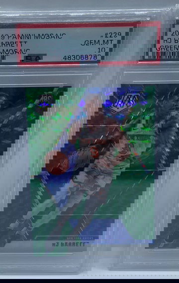 2019 Panini Mosaic Green Mosaic Prizm RJ Barrett PSA 10