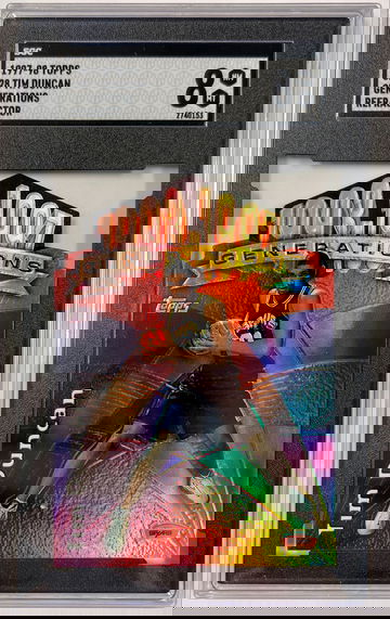 1997-98 Topps Tim Duncan Generations Refractor G28 SGC 8