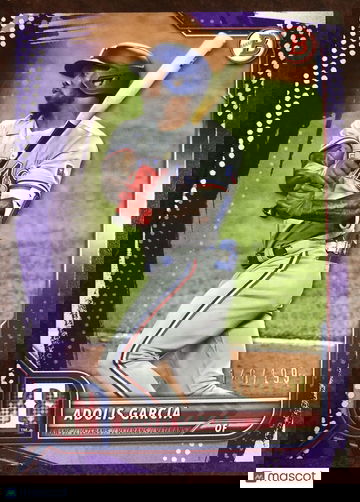 Adolis Garcia 2022 Bowman #53 Purple Pattern Parallel #146/199 Texas Rangers