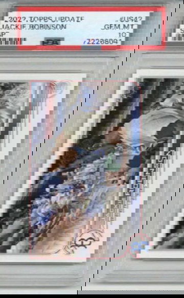 2022 TOPPS UPDATE #US342 JACKIE ROBINSON CARD DODGERS PSA 10 SSP LOW POP RARE
