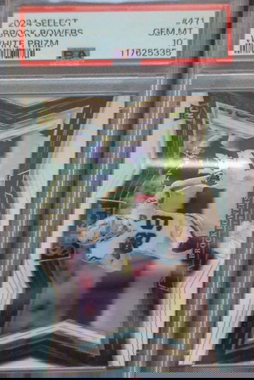 2024 Select Brock Bowers Field Level White Prizm /35 PSA 10 POP 2