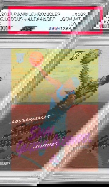 2018-19 Panini Chronicles #162 Shai Gilgeous-Alexander Luminance Pink Rookie RC PSA 10 Gem Mint