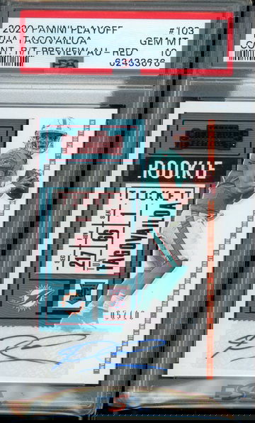 2020 Tua Tagovailoa Rookie Ticket Auto PSA 10 LTD. 5/10