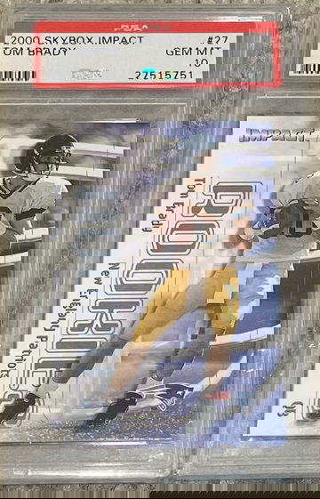 2000 Tom Brady Skybox Impact Rookie PSA 10 RC