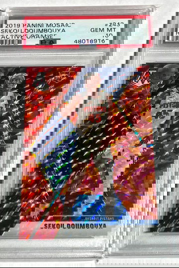 2019-20 Panini Mosaic Sekou Doumbouya Reactive Orange RC #243 PSA 10 