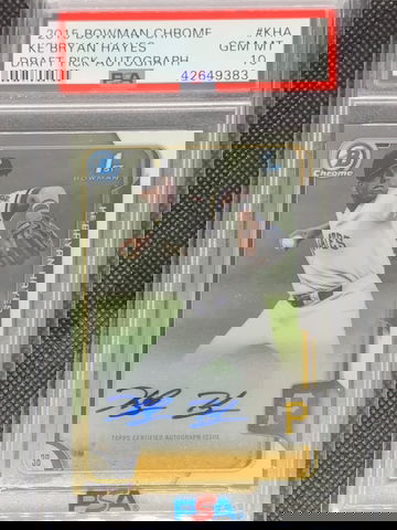 2015 Bowman Chrome Draft Ke'Bryan Hayes Draft Pick Autos PSA 10 GEM MINT 