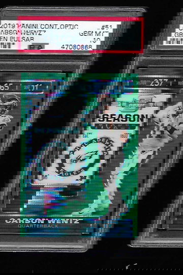 2019 OPTIC CONTENDERS CARSON WENTZ GREEN PULSAR