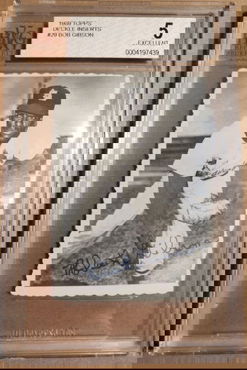 1969 Topps Deckle Insert #29 Bob Gibson BVG 5 Excellent