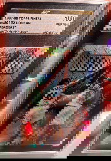 1997 Finest Silver Refractor Tim Duncan RC ROOKIE SGC 10 PRISTINE POP 1!!