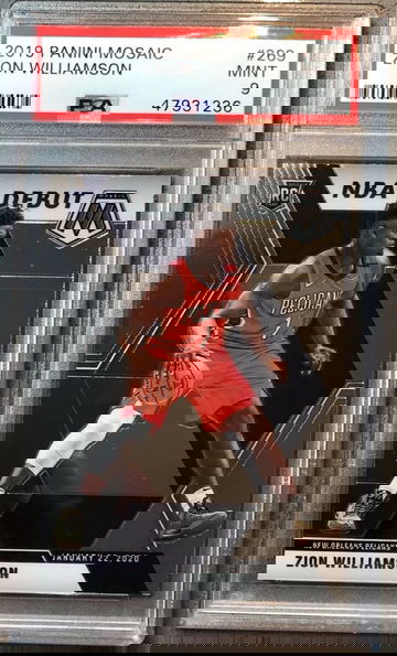 2019-20 Panini Mosaic Basketball Zion Williamson Debut PSA 9