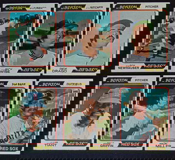 1974 Topps Boston Red Sox Lot of 12 Luis Tiant Dwight Evans 🔥⚾🔥⚾