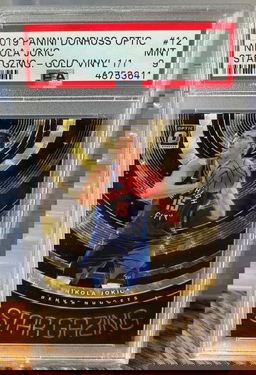 2019 Donruss Optic Nikola Jokic Star Gazing Gold Vinyl 1/1 PSA 9