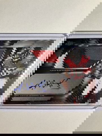 2015 Topps /50 Justin Hardy #RPA-JH RPA Rookie Jumbo Patch Auto RC