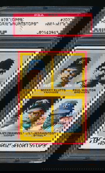 1978 Topps #707, Paul Molitor Alan Trammell RC PSA 8 NMMT
