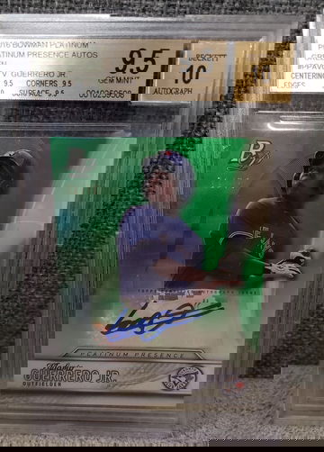 Vladimir Guerrero Jr 2016 Bowman Platinum Presence Green 71/75