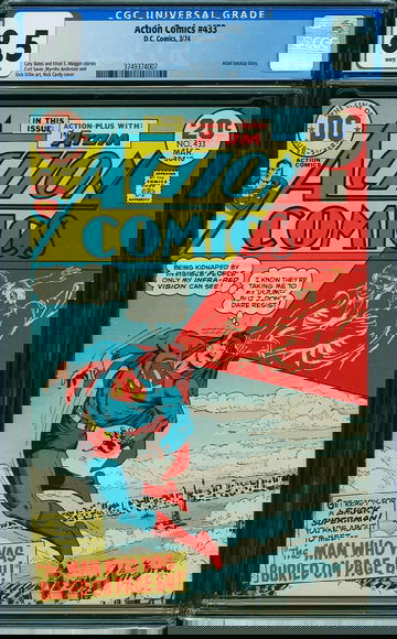 ACTION COMICS #433, CGC 8.5 VF+