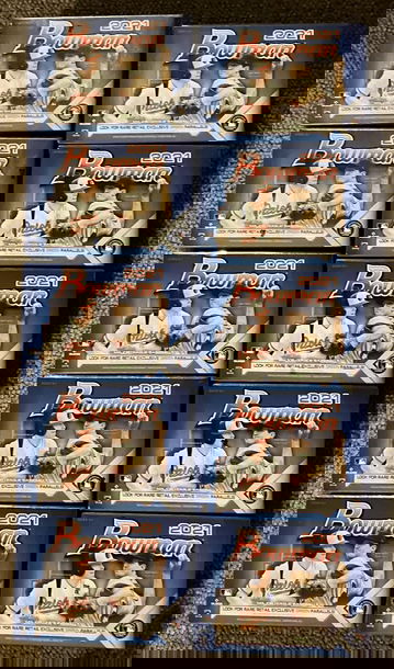 2021 Bowman Baseball Blaster Box Lot of 10 Boxes Total New/Sealed