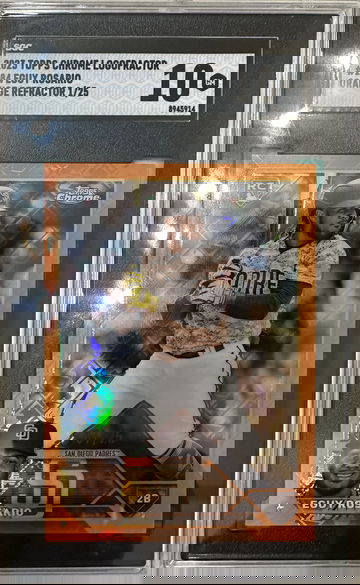 2023 topps chrome orange logofractor /25