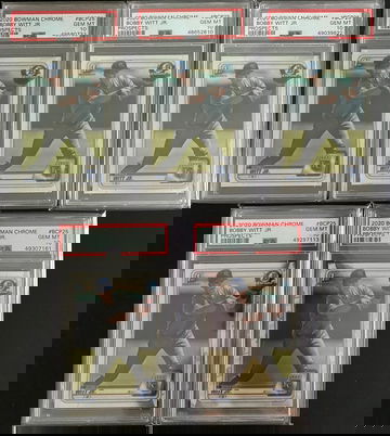 Bobby Witt Jr 2020 Bowman Chrome PSA 10 Lot 5x