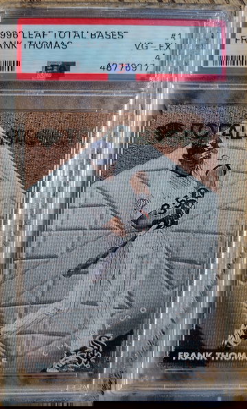 1996 Leaf Total Bases Frank Thomas PSA 4