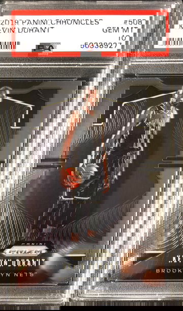2019 Panini Chronicles Kevin Durant Prizm 1st Year Nets PSA 10