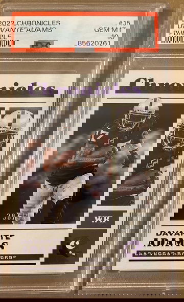 2022 Panini Chronicles Davante Adams Purple Parallel PSA 10 Gem Mint 