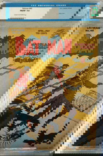 Batman #40 (1947) CGC 7.0 -- Joker cover by Jack Burnley; Bill Finger & Sprang