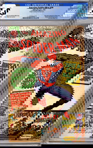 AMAZING SPIDER-MAN #38 CGC 1.0 *FINAL DITKO ASM* MARY JANE WATSON 2ND APP 1966