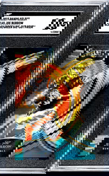 2023 Panini Select #165 Joe Burrow Black/Green Die-Cut Prizm SGC 10