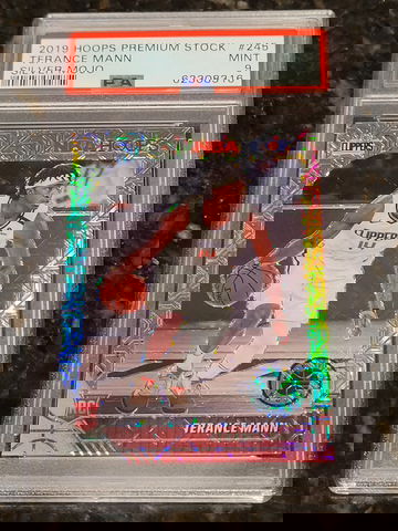 2019 TERANCE MANN HOOPS PREMIUM STOCK SILVER MOJO SP ROOKIE RC #245 PSA 9 MINT!