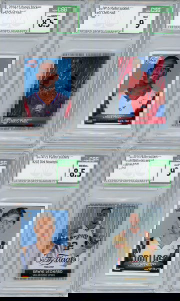 2014-15 Panini Stickers NBA Stars Lot CSG Slabbed