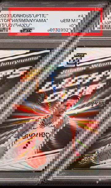 2023 Donruss Optic Victor Wembanyama Lights Out Holo PSA 10