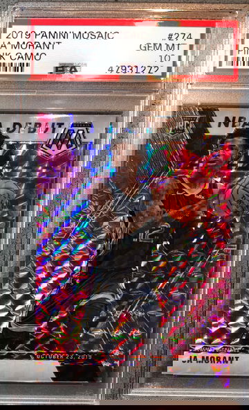 2019-20 Panini Mosaic JA Morant Debut Pink Camo PSA 10