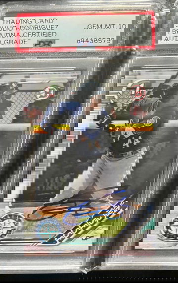 Julio Rodriguez AUTO PSA 10 Rookie 2019 Bowman 1st