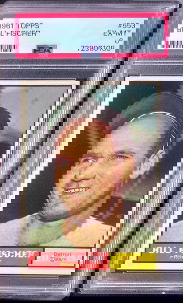 1961 Topps #553 Bill Fischer Detroit Tigers EX-MT PSA 6