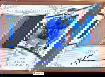 /49 RC Aidan Hutchinson 2022 National Treasures Rookie Patch Auto Horizontal RPA