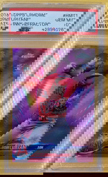 2018 Topps Chrome Update - Pink Refractor #HMT1 Shohei Ohtani PSA 10 GEM MT